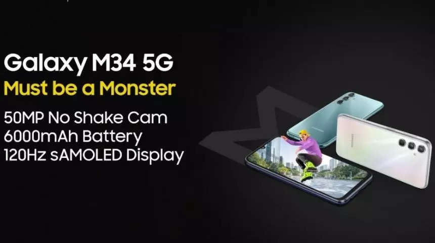 三星Galaxy M34 5G将于6月6日推出，配备5000万像素摄像头，6000毫安电池